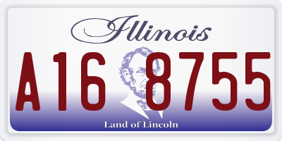 IL license plate A168755