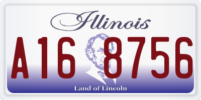 IL license plate A168756