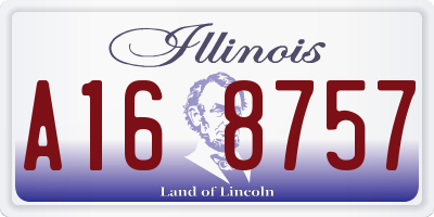IL license plate A168757