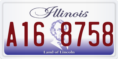 IL license plate A168758