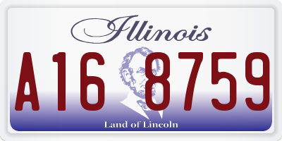 IL license plate A168759