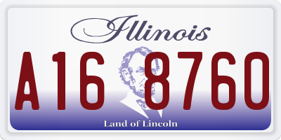 IL license plate A168760
