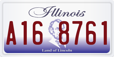 IL license plate A168761