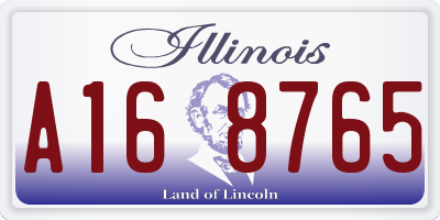 IL license plate A168765