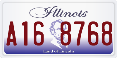 IL license plate A168768