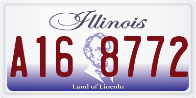 IL license plate A168772