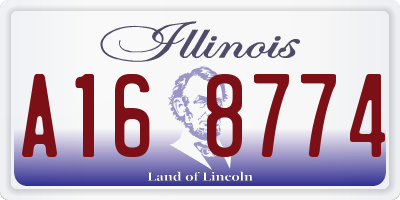 IL license plate A168774