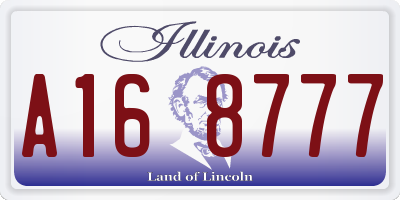 IL license plate A168777