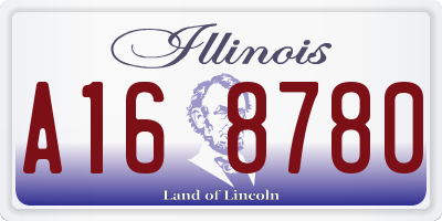 IL license plate A168780