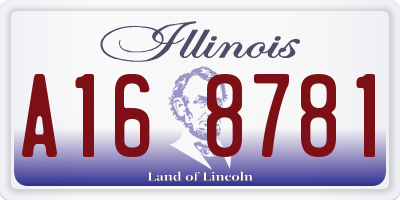 IL license plate A168781