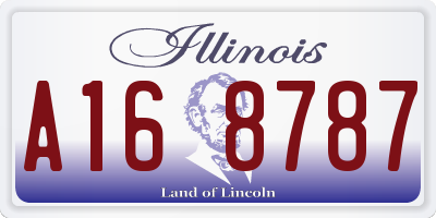 IL license plate A168787