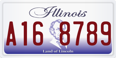 IL license plate A168789