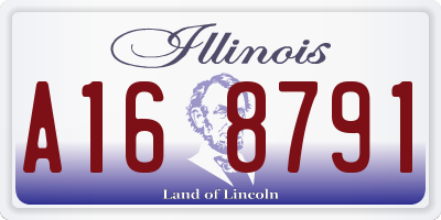 IL license plate A168791