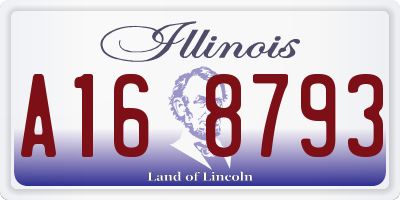IL license plate A168793