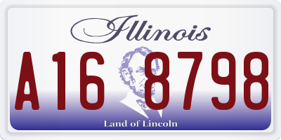 IL license plate A168798