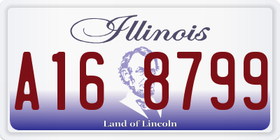 IL license plate A168799