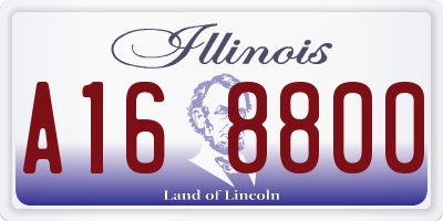 IL license plate A168800