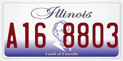 IL license plate A168803