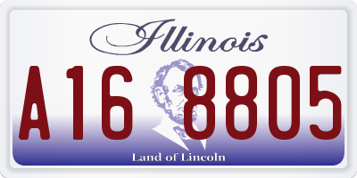 IL license plate A168805