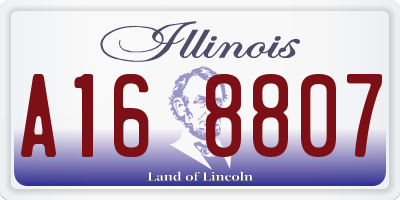IL license plate A168807
