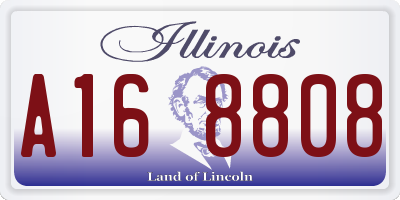 IL license plate A168808