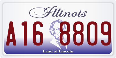 IL license plate A168809