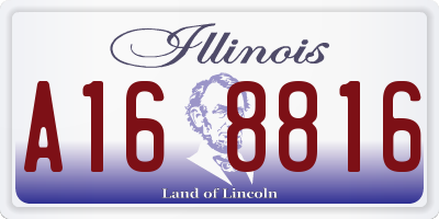 IL license plate A168816