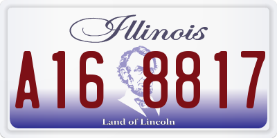 IL license plate A168817