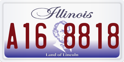 IL license plate A168818