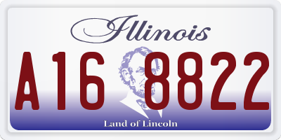 IL license plate A168822