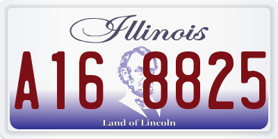 IL license plate A168825
