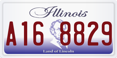 IL license plate A168829