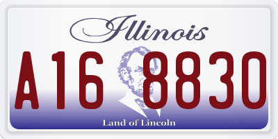 IL license plate A168830