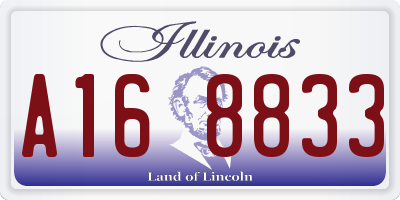 IL license plate A168833