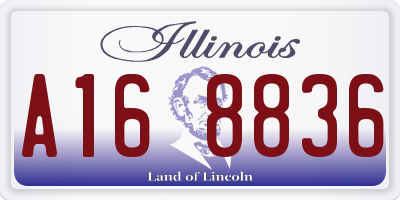 IL license plate A168836