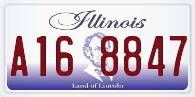 IL license plate A168847