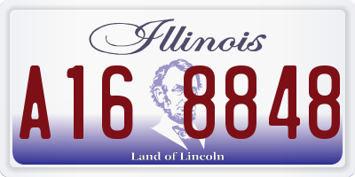 IL license plate A168848