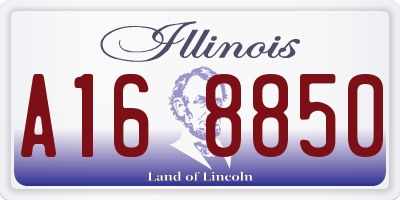 IL license plate A168850