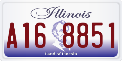 IL license plate A168851