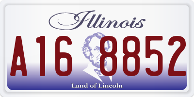 IL license plate A168852