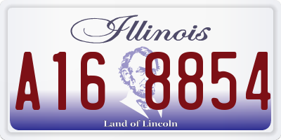 IL license plate A168854