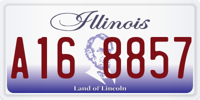 IL license plate A168857