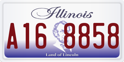IL license plate A168858