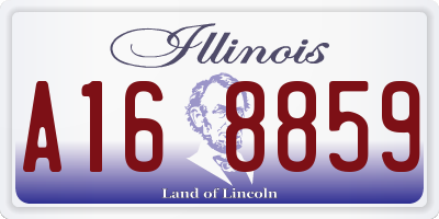 IL license plate A168859