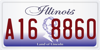 IL license plate A168860