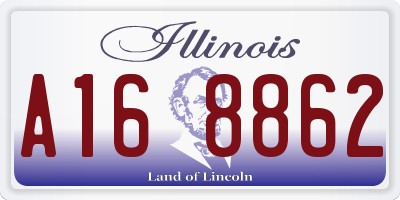 IL license plate A168862