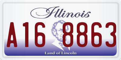 IL license plate A168863
