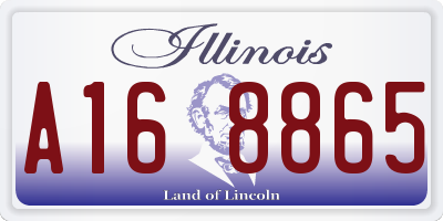 IL license plate A168865