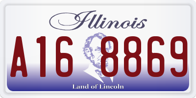 IL license plate A168869