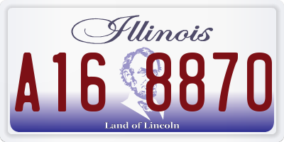 IL license plate A168870